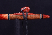 Red Mallee Burl Native American Flute, Minor, Mid G-4, #H11H